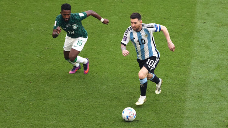 Argentina cay&oacute;  2 a 1 ante Arabia Saudita