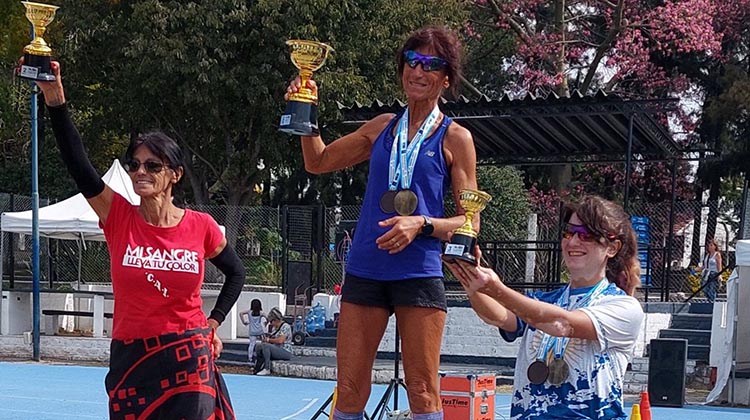 Sandra Marcantoni en lo alto