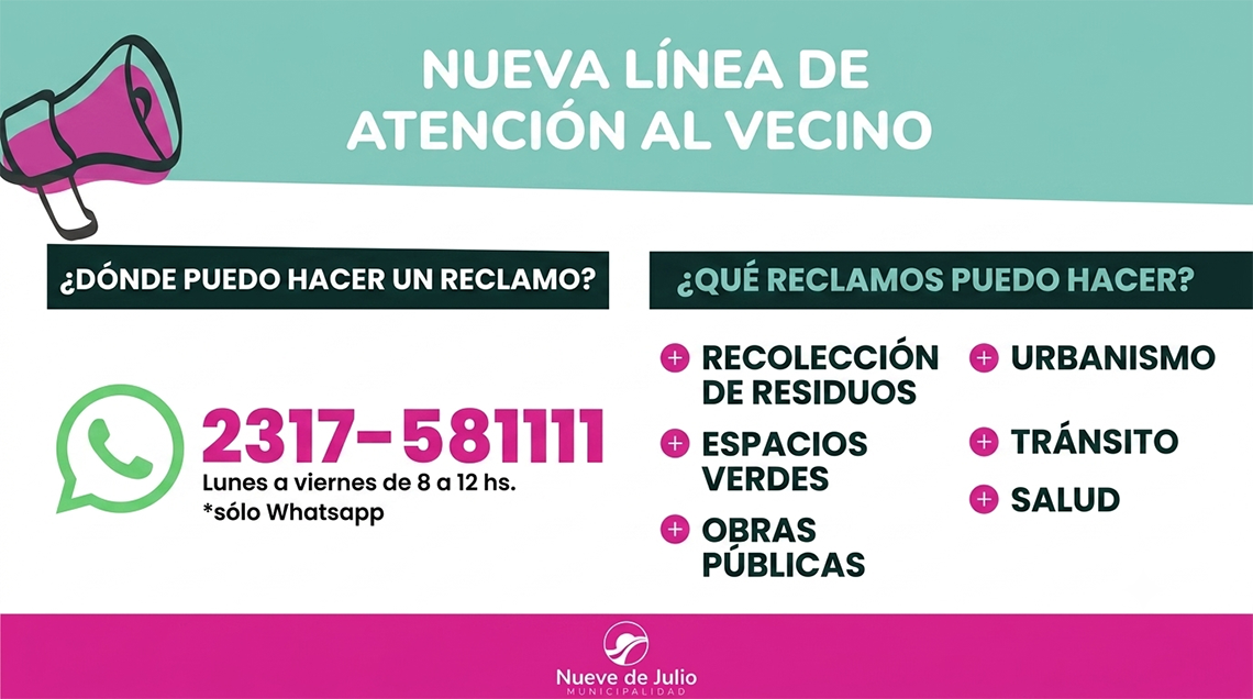 Reclamos vecinales: el municipio recuerda los canales de atenci&oacute;n